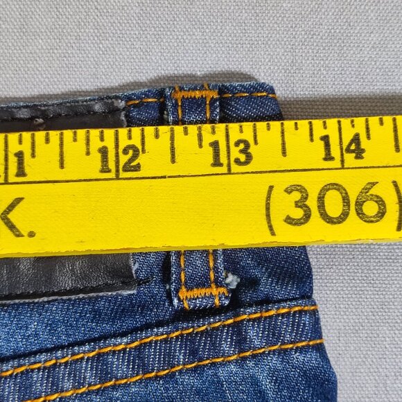 Parasuco selvedge jeans bootcut women's junior sz 12 (27) hard washed ink blue - Picture 9 of 13